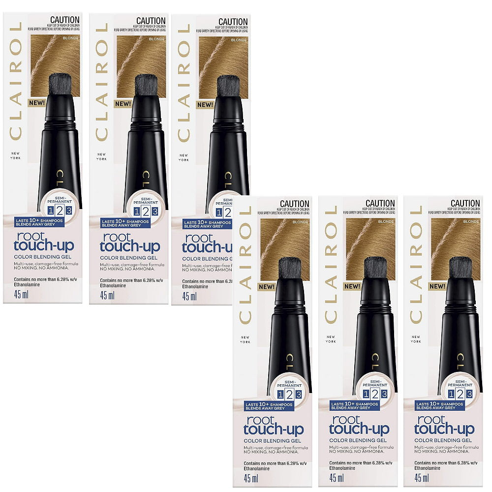 6x Clairol Root Touch-up Semi Permanent Color Blending Gel 45ml Blonde