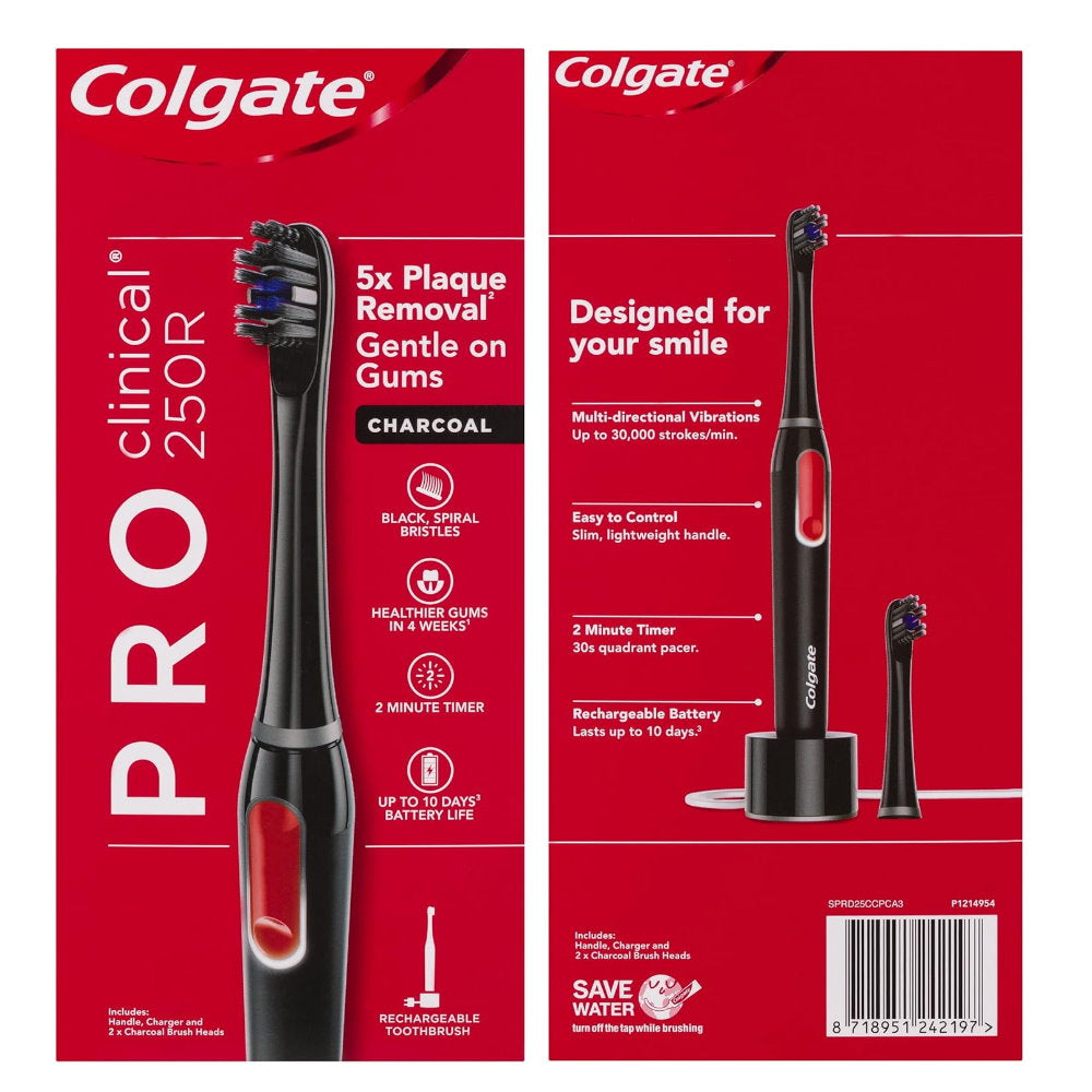 Colgate Pro Clinical 250R Charcoal Rechargeable Toothbrush