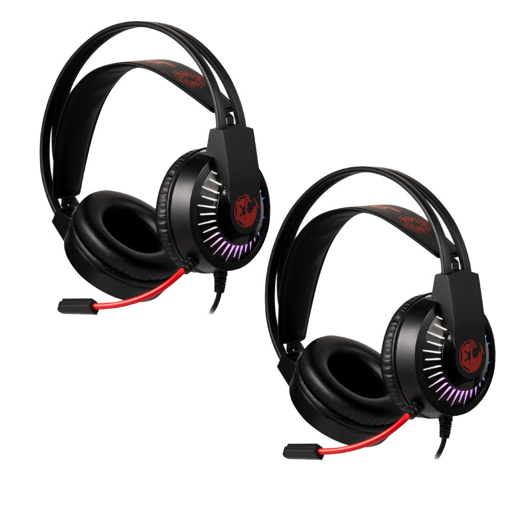 2x Disney Star Wars Gaming Headset with Microphone Black Red