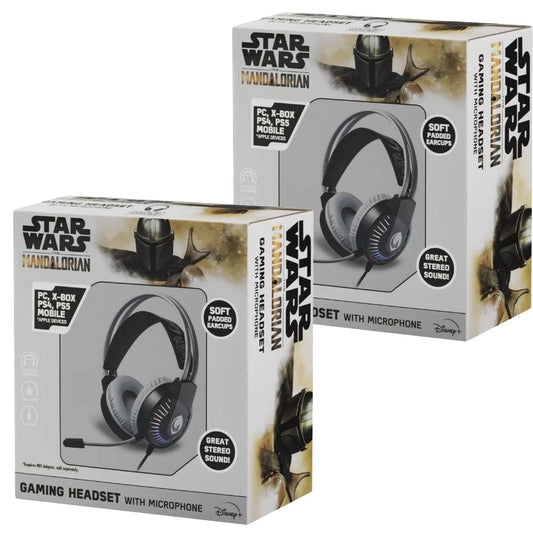 2x Disney Star Wars The Mandalorian Gaming Headset with Microphone