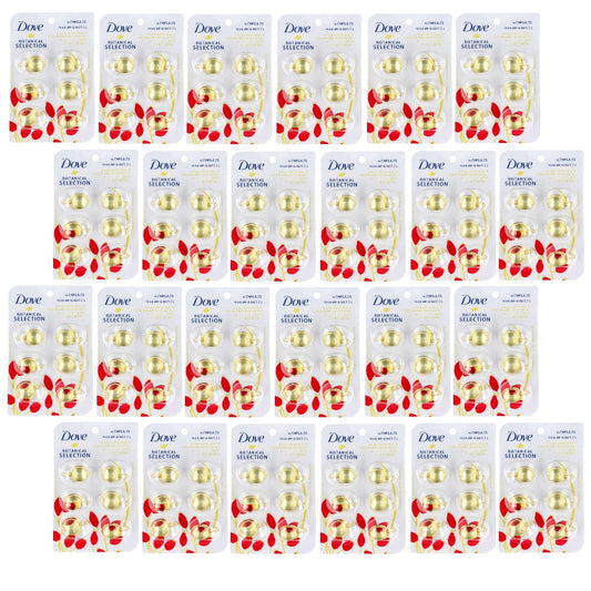 24x Dove Botanical Selection Nourishing Hair Oil Infused With Rosehip Oil 6 Capsules x 1ml