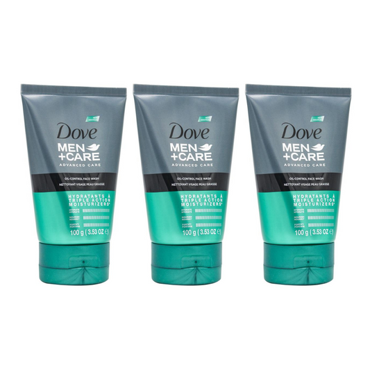 3x Dove Men Care Oil Control Body and Face Wash 100g