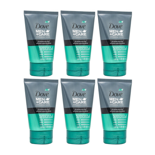 6x Dove Men Care Oil Control Body and Face Wash 100g