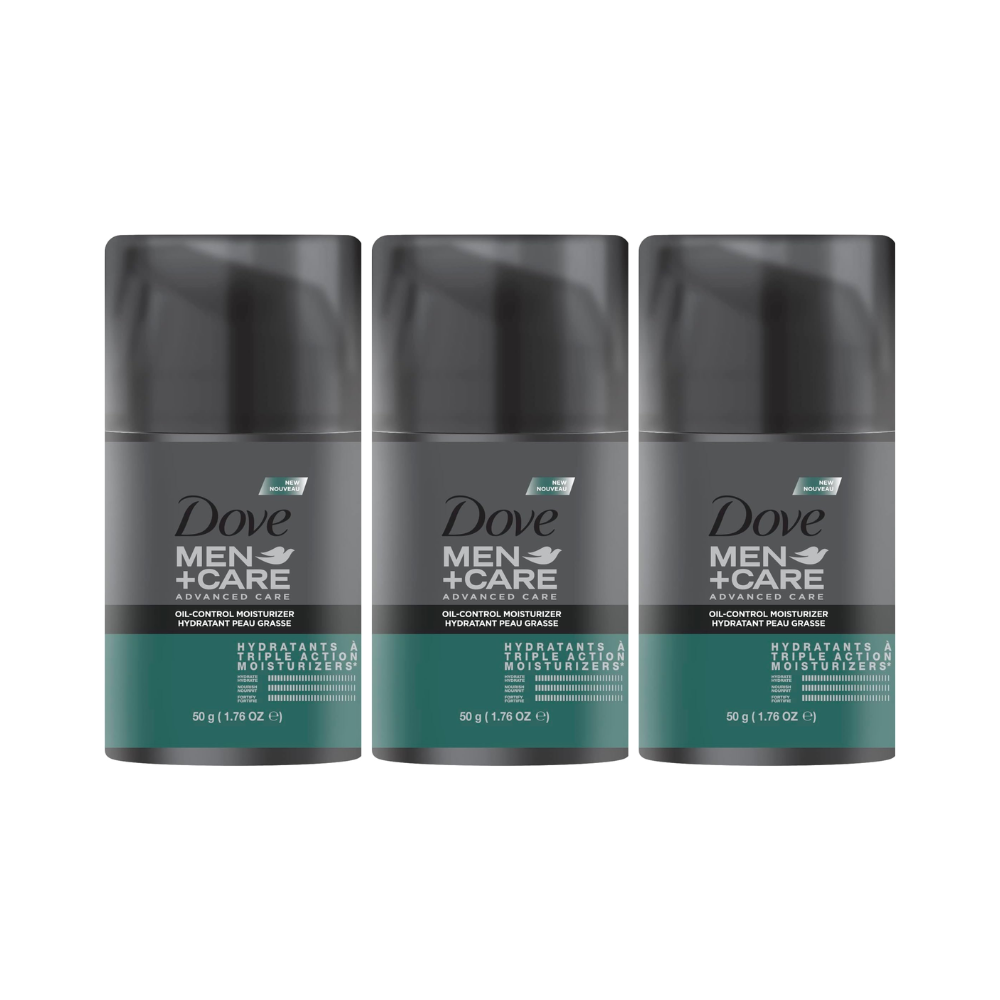 3x Dove Men Care Oil Control Moisturiser 50g