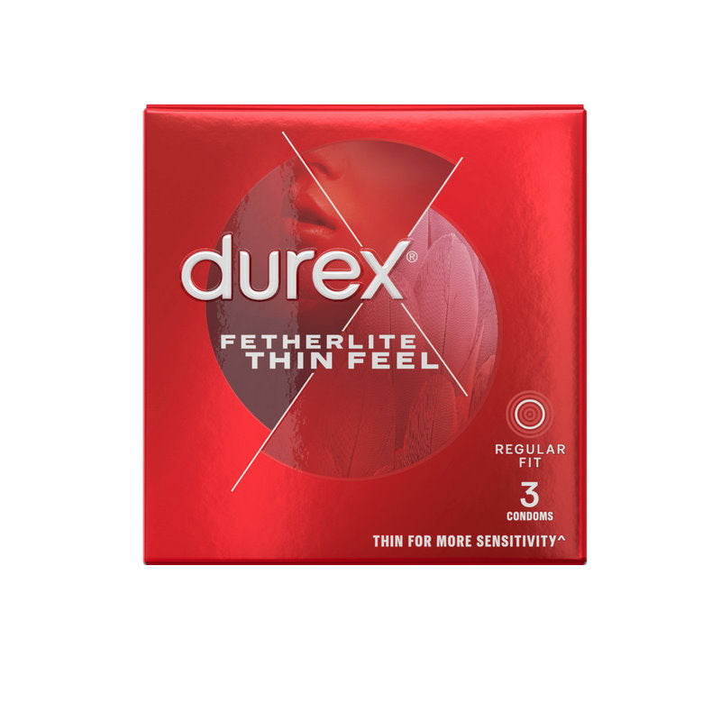 6x Durex Thin Feel Regular Fit Lubricated Condoms Pack of 3