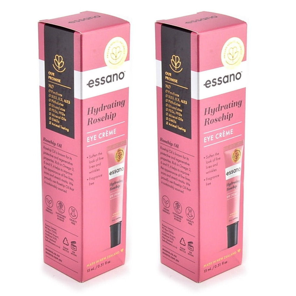 2x Essano Hydrating Rosehip Eye Creme 15ml