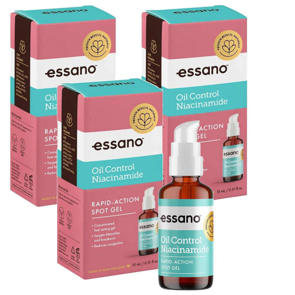 3x Essano Oil Control Niacinamide Rapid-Action Spot Gel 15mL