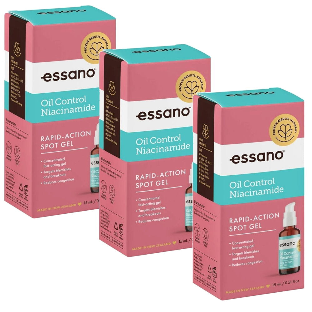 3x Essano Oil Control Niacinamide Rapid-Action Spot Gel 15mL