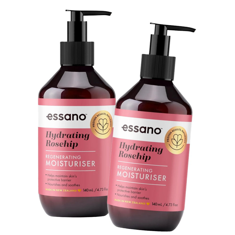 2x Essano Regenerating Moisturiser Hydrating Rosehip 140ml