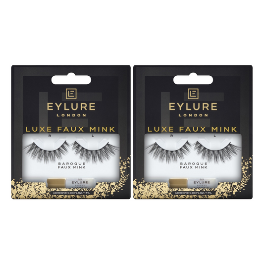 2x Eylure London Luxe Baroque Faux Mink Effect False Lashes