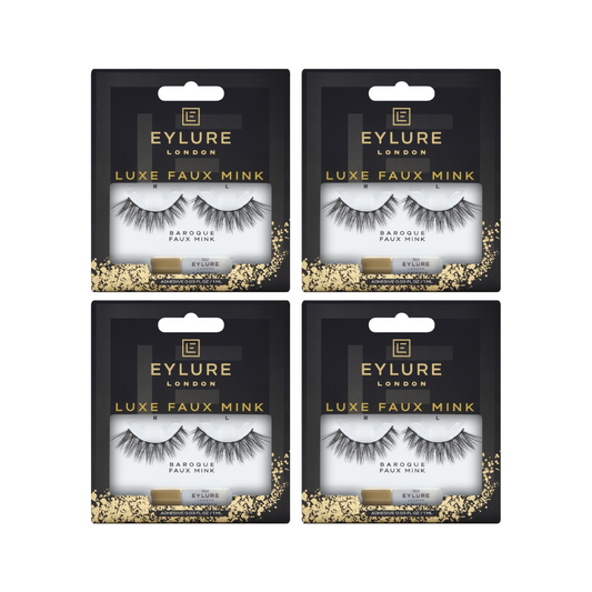 4x Eylure London Luxe Baroque Faux Mink Effect False Lashes