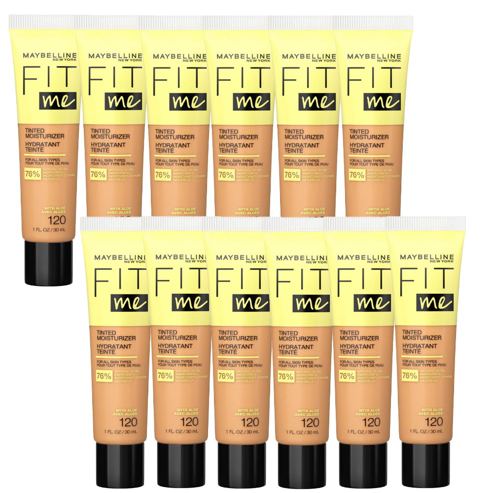 12x Maybelline Fit Me Tinted Moisturizer with Aloe 30ml 120