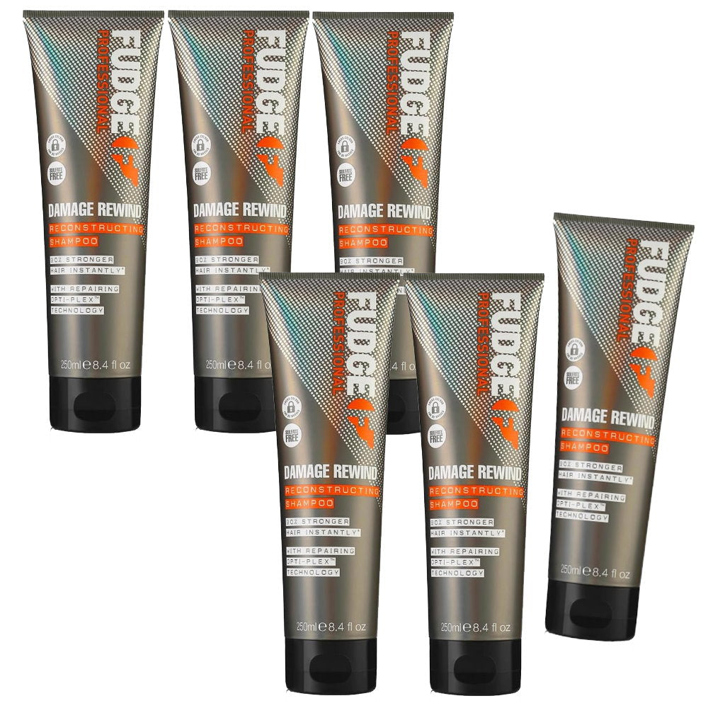 6x Fudge Professional Damage Rewind Reconstructing Shampoo 250ml