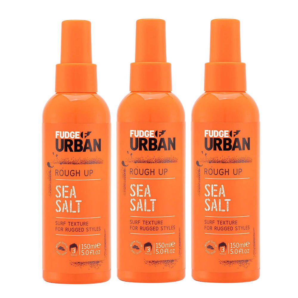 3x Fudge Urban Rough Up Sea Salt Surf Texture For Rugged Styles 150ml