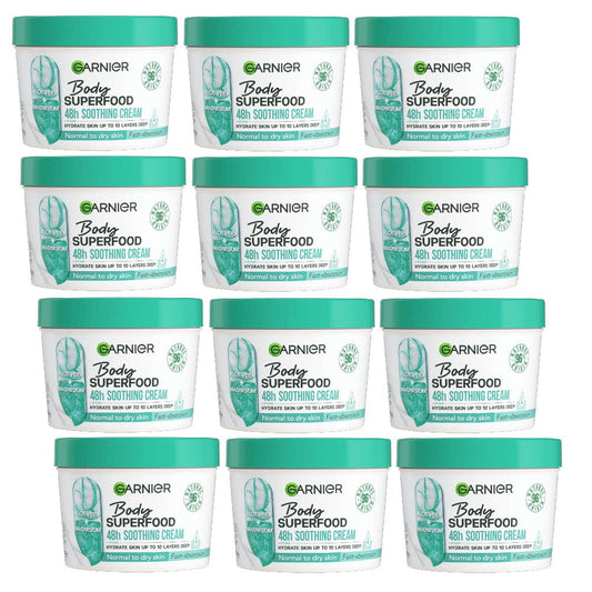 12x Garnier Body Superfood Aloe Vera & Magnesium Body Cream 380ml