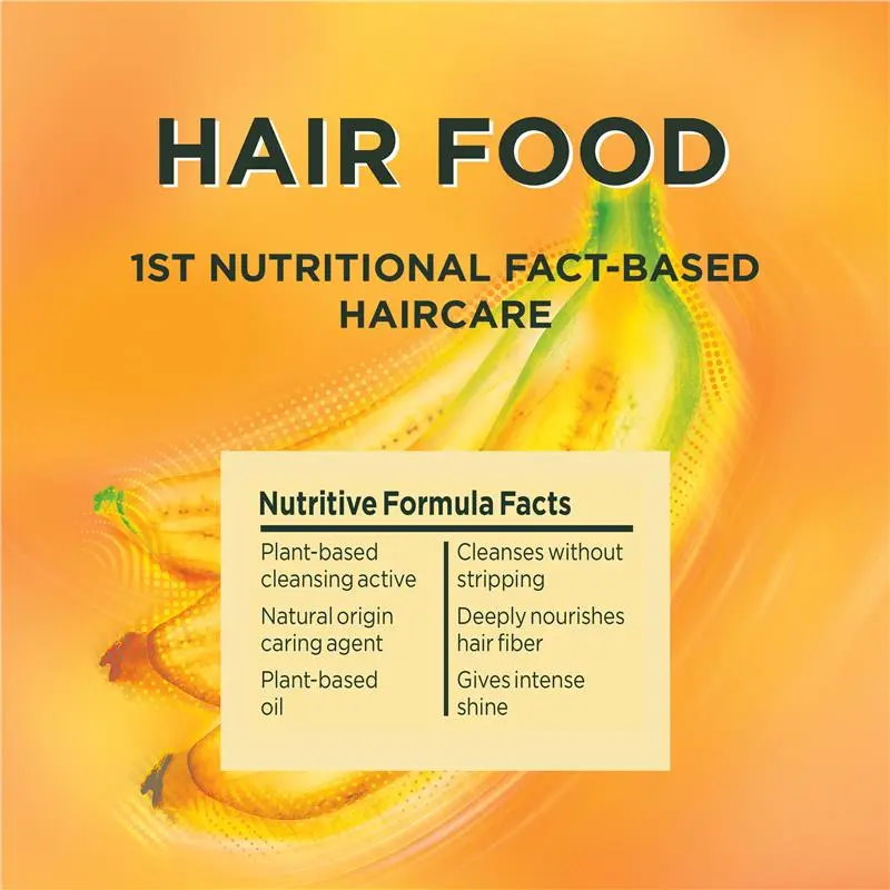 6x Garnier Fructis Hair Food Nourishing Banana Shampoo For Dry Hair 350ml