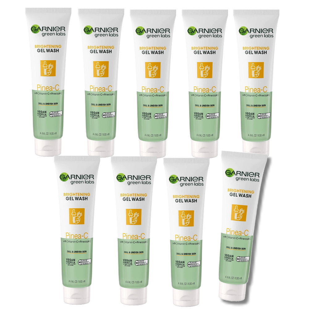 9x Garnier Green Labs Pinea-C Brightening Gel Wash Cleanser 130mL