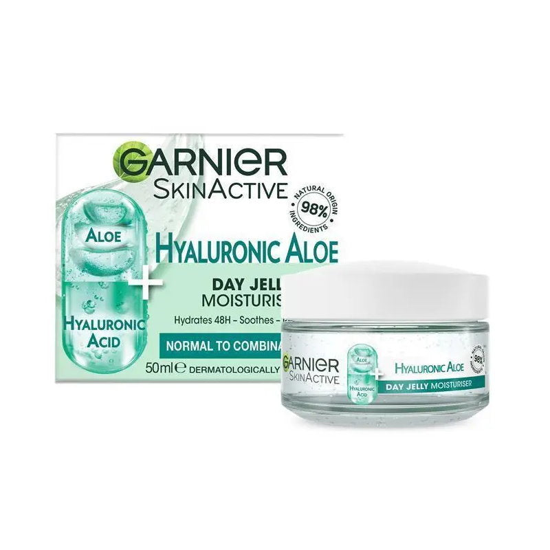 6x Garnier Skin Active Hyaluronic Aloe Day Jelly Moisturiser 50ml