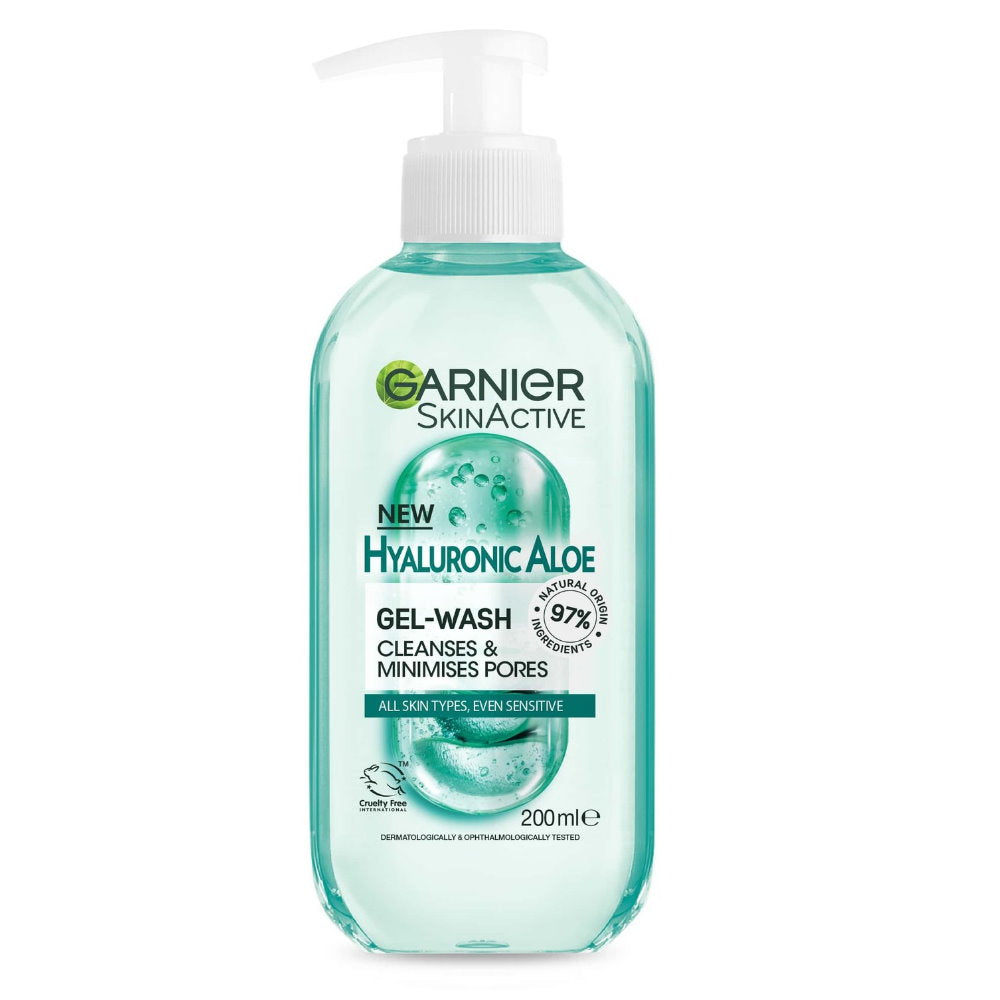 12x Garnier Skin Active Hyaluronic Aloe Gel Cleanser 200ml