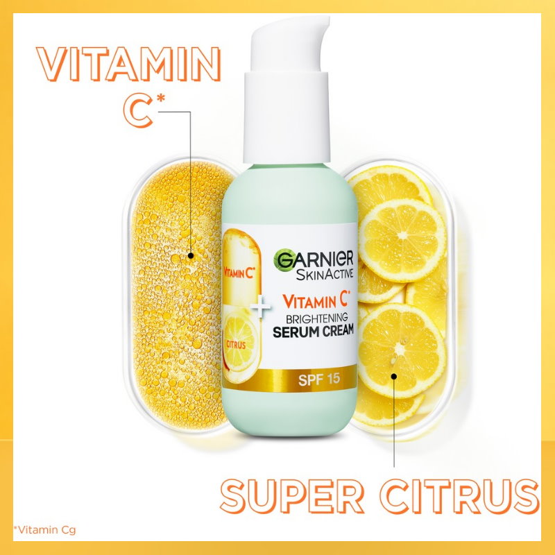Garnier Skin Active Vitamin C 2 in 1 Brightening Serum Cream SPF15 50ml