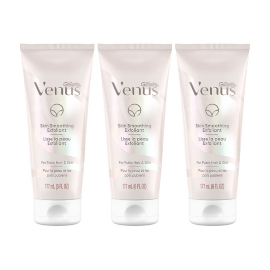 3x Gillette Venus for Pubic Hair & Skin Smoothing Exfoliant 177ml