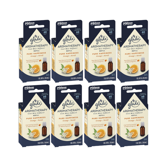 8x Glade Aromatherapy Essential Oil Refill Orange and Neroli 20ml