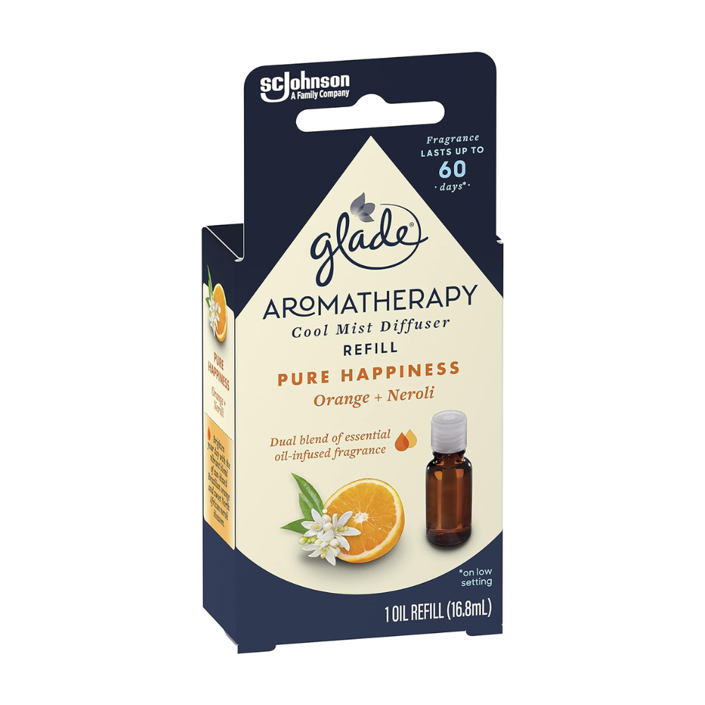 4x Glade Aromatherapy Essential Oil Refill Orange and Neroli 20ml