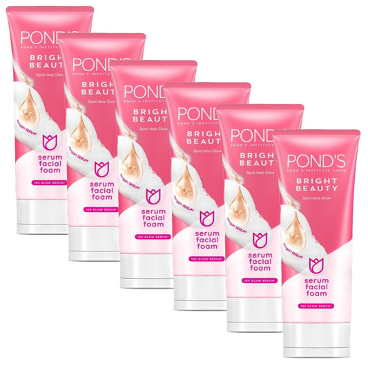 Buy 6x Pond's Bright Beauty Spot-less Glow Serum Facial Foam - Makeup Warehouse Australia