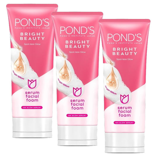 Shop Now 3pk Pond's Bright Beauty Spot-less Glow Serum Facial Foam - Makeup Warehouse Australia