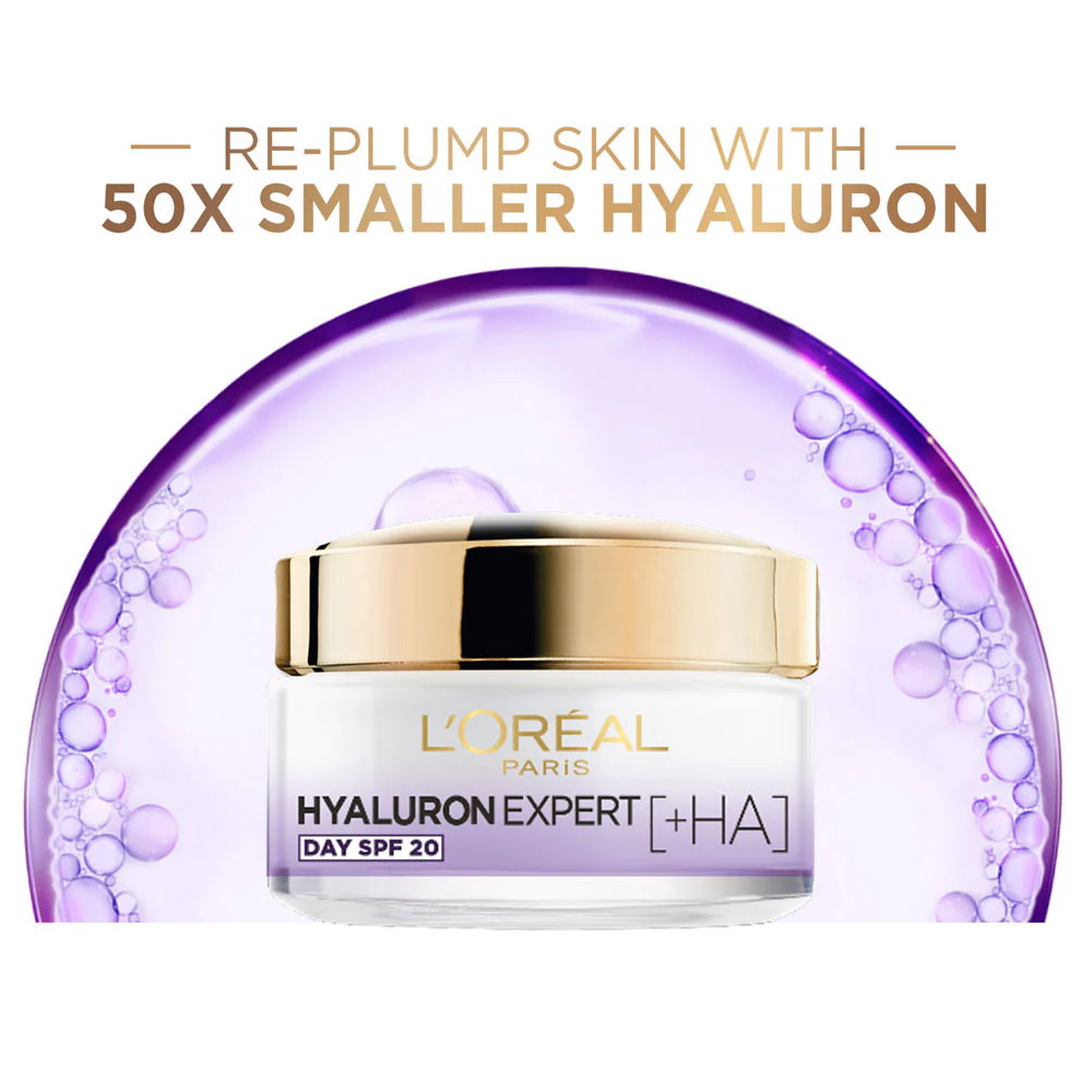 6pk LOreal Hyaluron Expert Replumping Moisturising Day Cream spf20 50ml