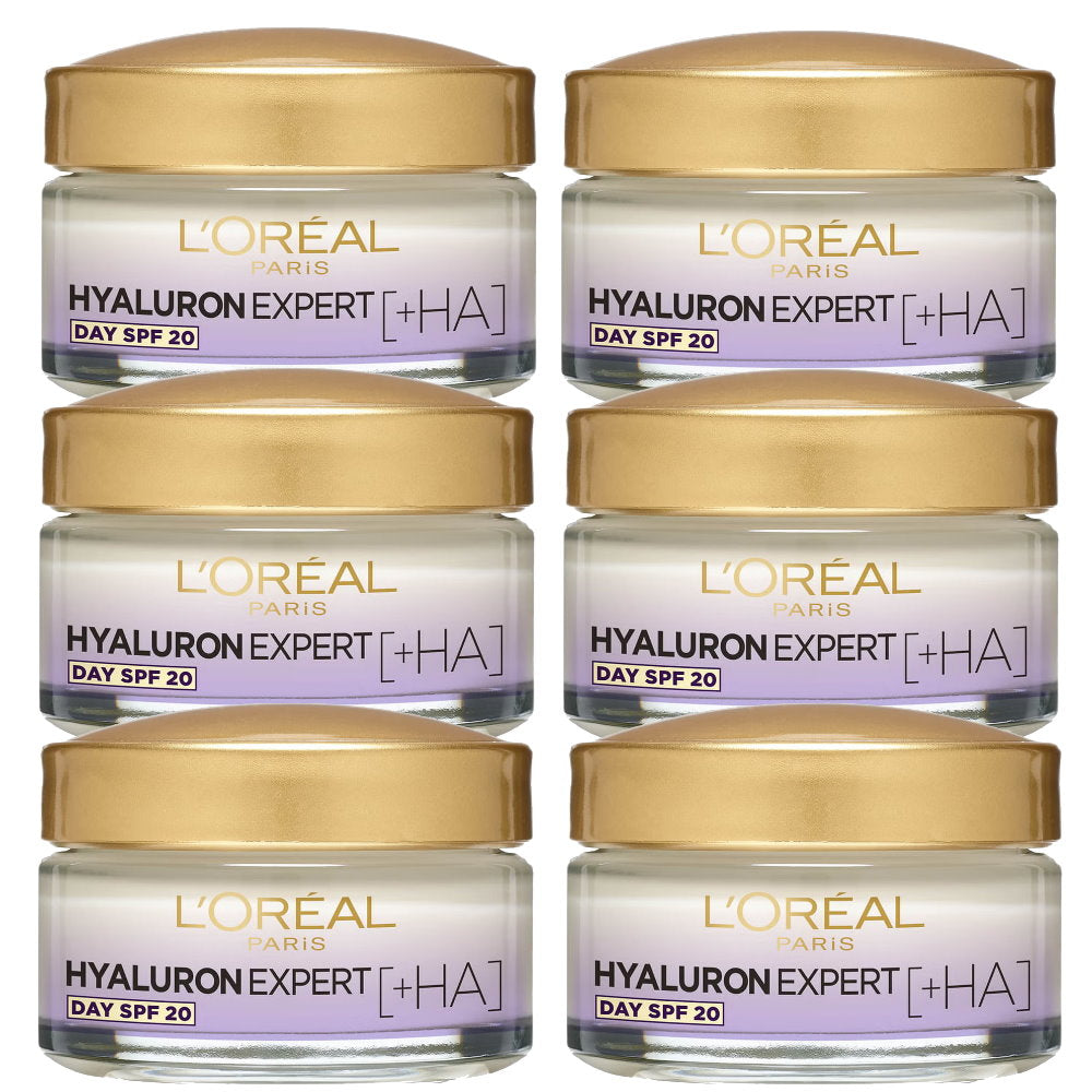 6pk LOreal Hyaluron Expert Replumping Moisturising Day Cream spf20 50ml