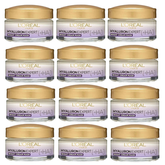 12pk LOreal Hyaluron Expert Replumping Moisturising Night Cream Mask spf20 - Makeup Australia Shop Now