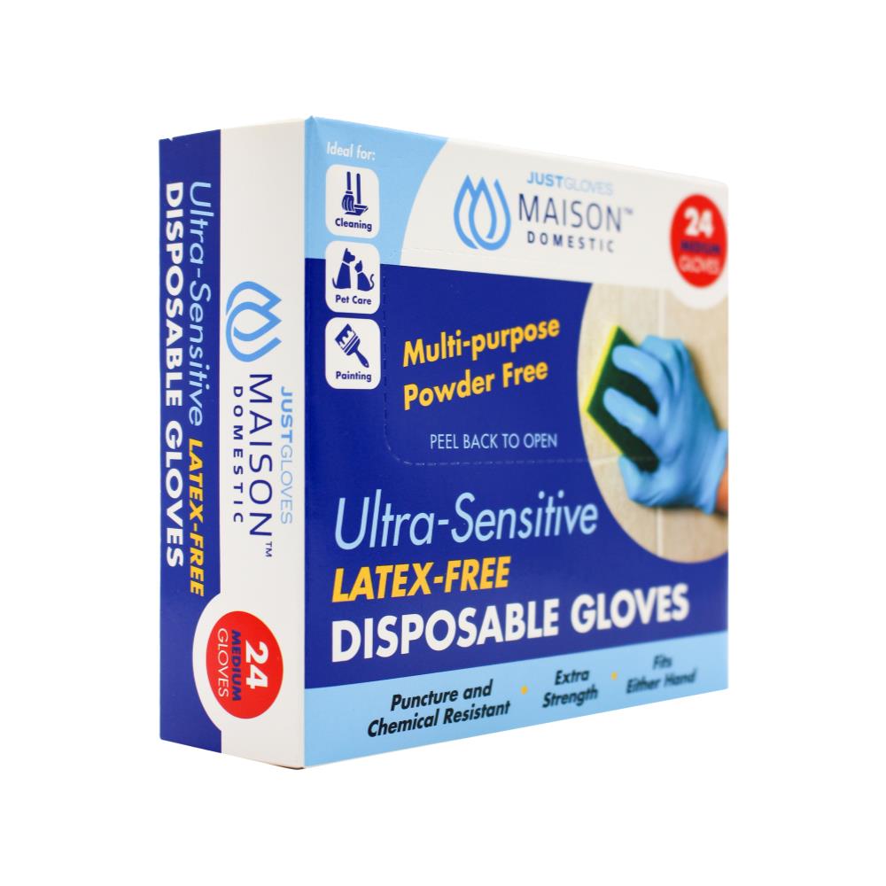 4x Just Gloves Ultra-Sensitive Latex Free Disposable Gloves  24 Medium Gloves