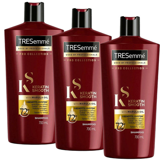 3x Tresemme Keratin Smooth with Marula Oil Shampoo 700mL