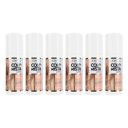 6x LOreal Colorista Spray 1 Day Colour Temporary - Rose Gold