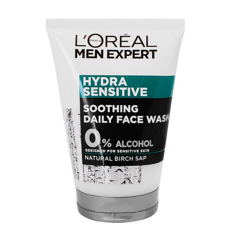 6x L'Oreal Paris Men Expert Hydra Sensitive Soothing Face Wash For Men 100ml