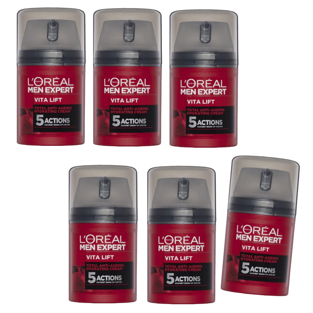 6pk LOreal Men Expert Vita Lift 5 Actions with French Vine Extract 50mL