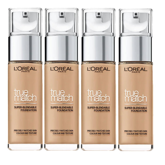 4x L'Oreal Paris True Match Super Blendable Liquid Foundation 30ml 5N Sand