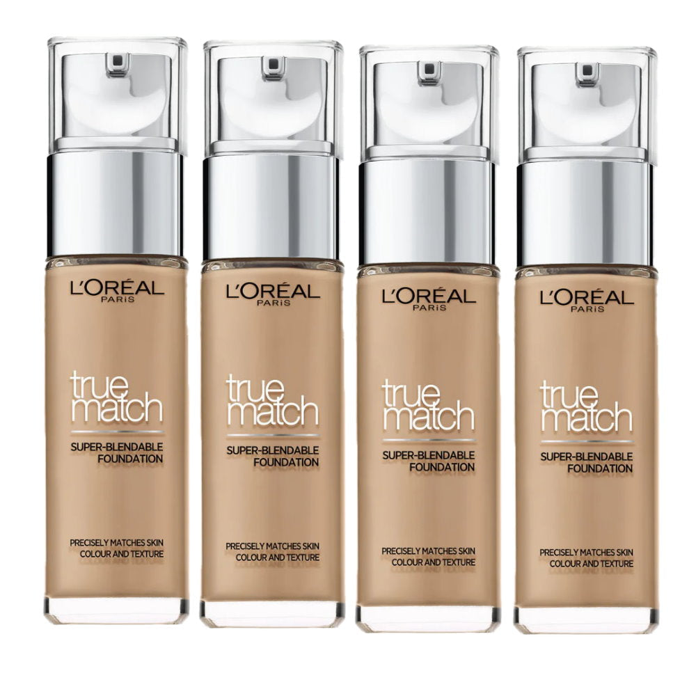 4x L'Oreal Paris True Match Super Blendable Liquid Foundation 30ml 5W Golden Sand