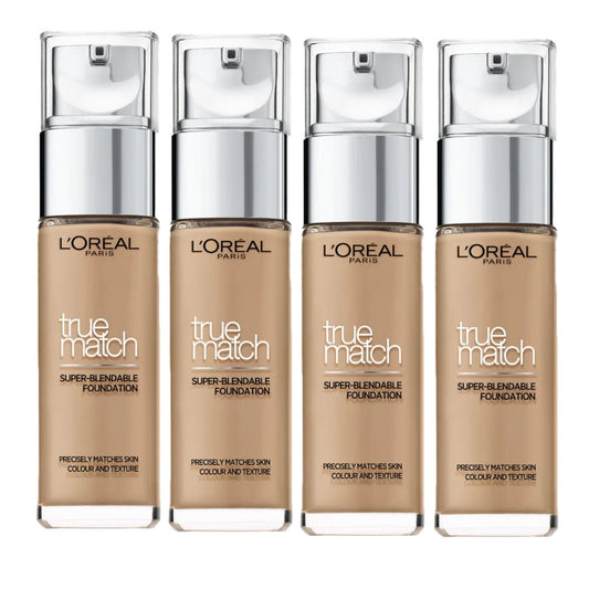 4x L'Oreal Paris True Match Super Blendable Liquid Foundation 30ml 5W Golden Sand