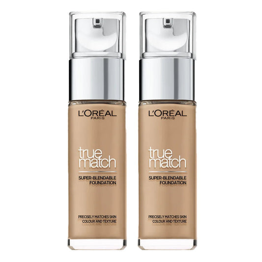 2x L'Oreal Paris True Match Super Blendable Liquid Foundation 30ml 5W Golden Sand