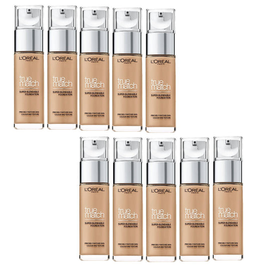 10x L'Oreal Paris True Match Super Blendable Liquid Foundation 30ml 5N Sand