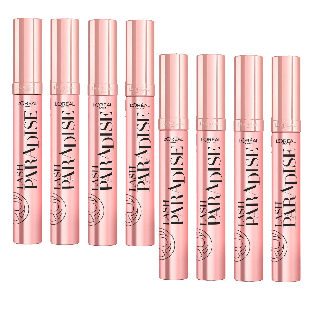 8x LOreal Paris Lash Paradise Mascara 6.4mL Black