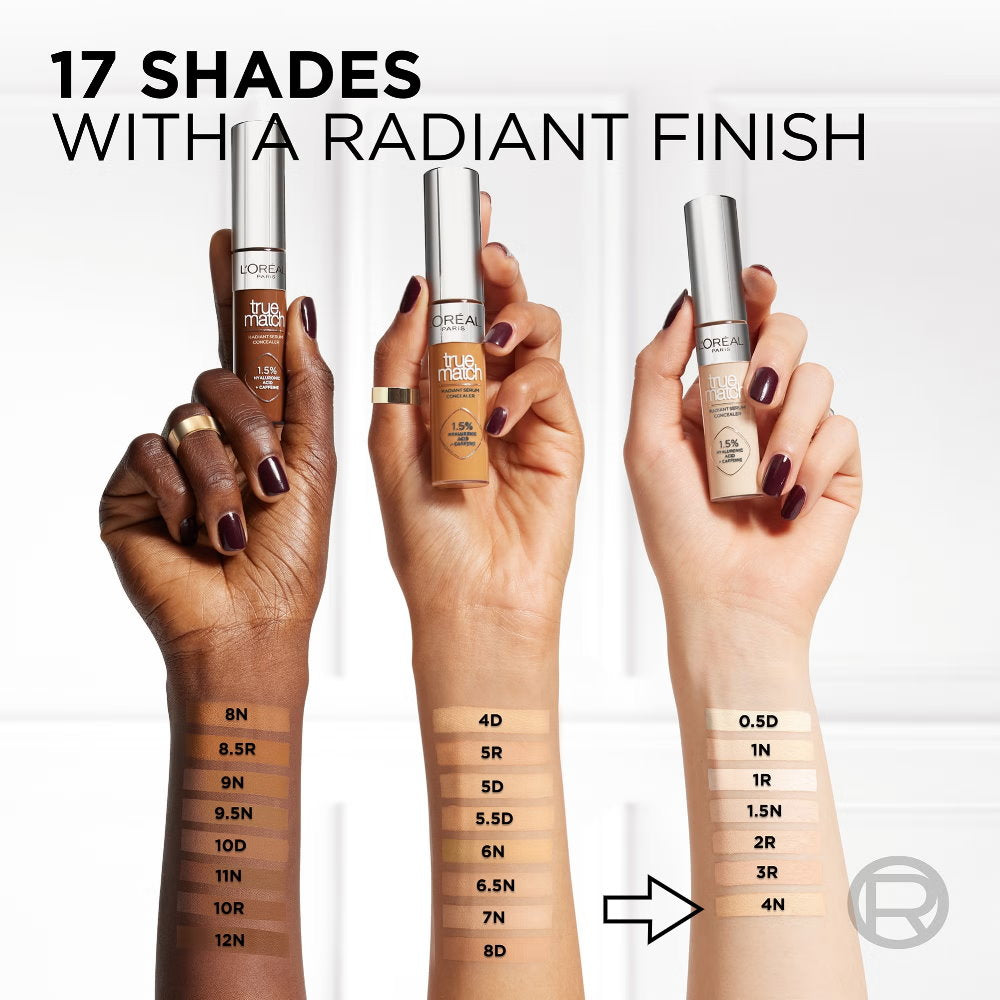 L'Oreal Paris True Match Radiant Serum Concealer - 4N Light Medium