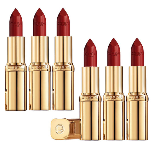 6x L'Oreal Paris Color Riche Satin Lipstick 124 S'il Vous Plait