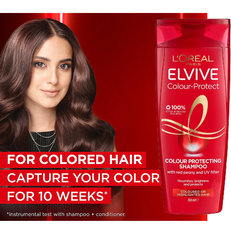 6x L'Oreal Paris Elvive Colour Protect Shampoo 300ml