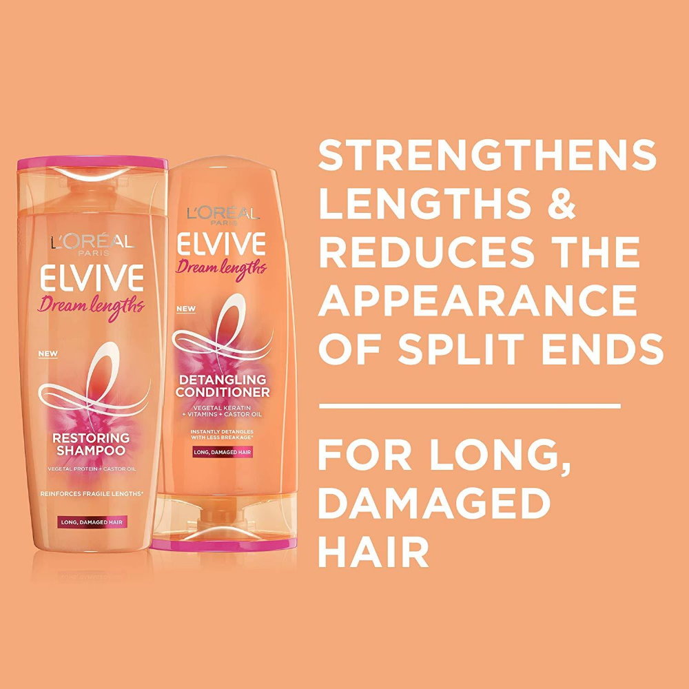 6pk L'Oreal Paris Elvive Dream Lengths Detangling Shampoo and Conditioner Set 300ml