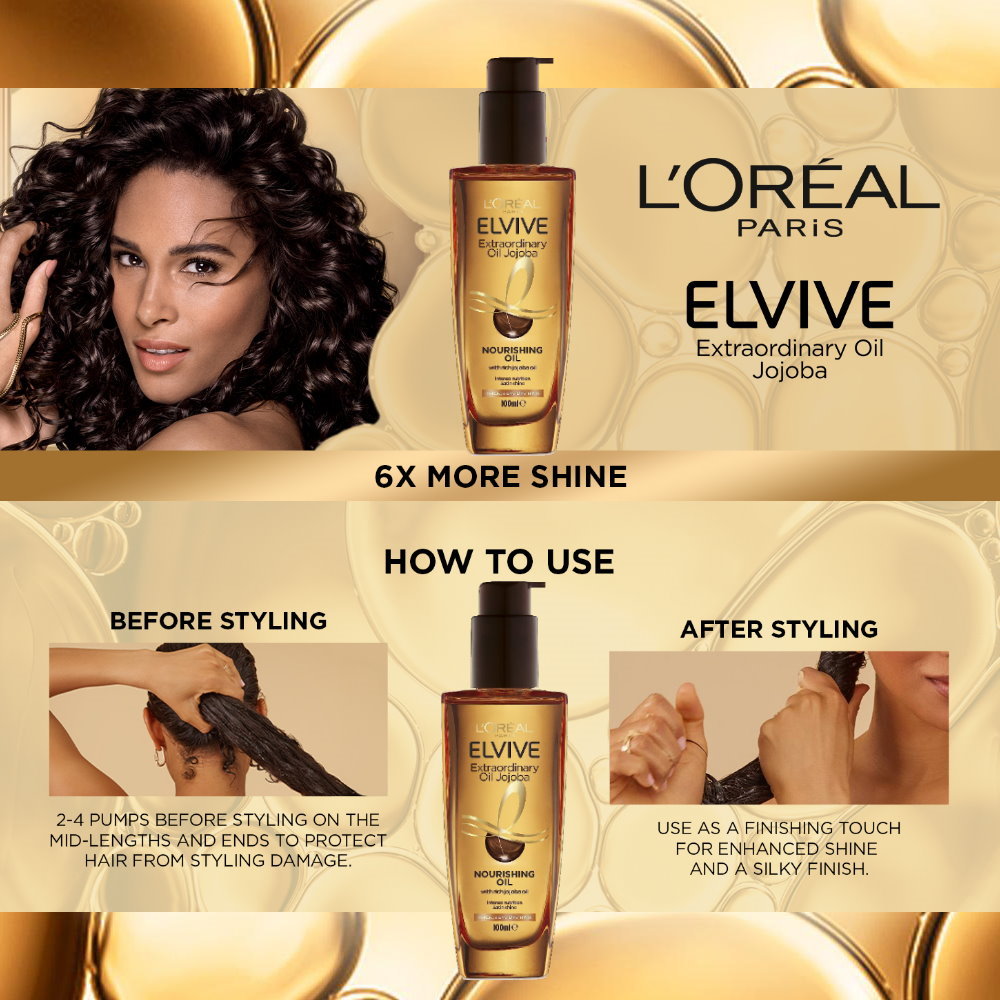 3x L'Oreal Paris Elvive Extraordinary Treatment Oil Extra Rich 100ml