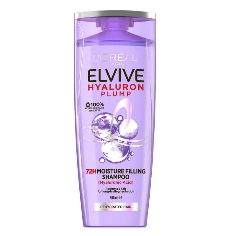 12x L'Oreal Paris Hyaluron Plump Shampoo Dehydrated Hair 300ml
