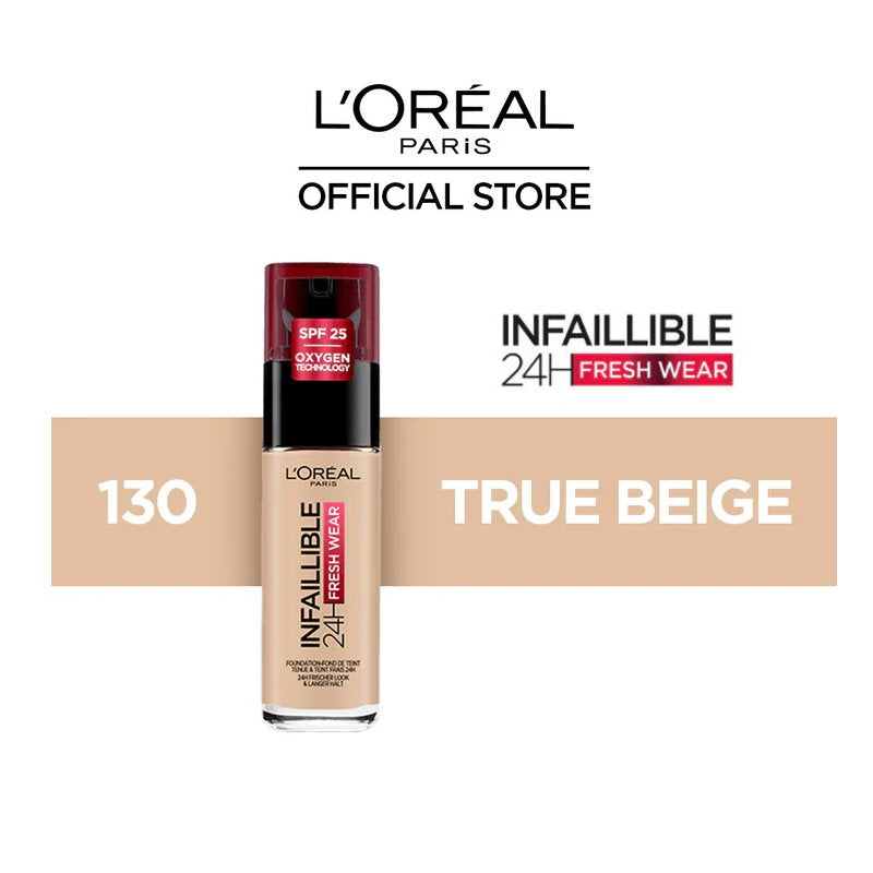 L'Oreal Paris Infallible Liquid Foundation 30ml Shade 130 Cool Rose